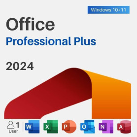 Microsoft Office 2024 Professionnel Plus | Licence à vie / SANS ABONNEMENT | 1 PC | Activation en ligne