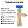 NC 3 Pcs R410A R22 R410 Réfrigération Climatisation Valve Adaptateur De Sécurité Raccord 1/4"5/16" Pouce Mâle/Famale Outil De Ré
