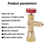 NC 3 Pcs R410A R22 R410 Réfrigération Climatisation Valve Adaptateur De Sécurité Raccord 1/4"5/16" Pouce Mâle/Famale Outil De Ré