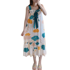 GOSO Chemise de nuit pour femme/fille - Pyjama en coton - Confortable - Respirant - Pour le printemps et l'été