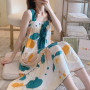 GOSO Chemise de nuit pour femme/fille - Pyjama en coton - Confortable - Respirant - Pour le printemps et l'été