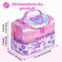 PinkSheep Sac Isotherme Repas Enfant Double Étage, Sac à Goûter avec Sangle Réglable, Grand Format pour Garçons et Filles (Coeur