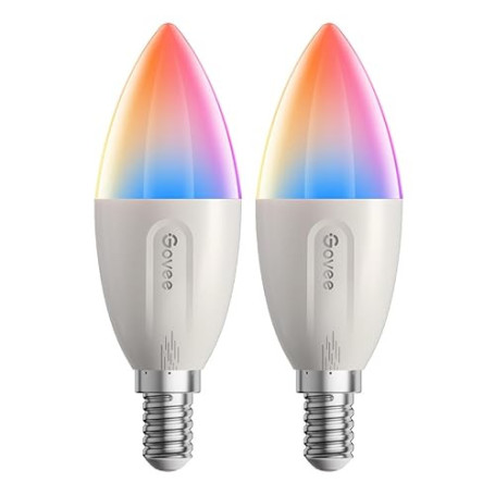 Govee Ampoule Connectée E14 RGBWW, 450 lm, 4.8W, lot de 2 | Compatible avec Matter, Alexa et Google Assistant,Contrôle de Groupe