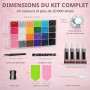 24 Couleurs 3mm Strass Ongle Nail Art, 20000+ Pcs Bedazzling Kit | Rhinestone avec Pince à Épiler, Stylo à Pointiller, pour Trav