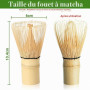 Alyvisun Fouet Matcha en Bambou 76 Brins pour la Cérémonie du Thé