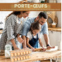 KICHLY boite réfrigérateur - barquette alimentaire avec 14 espaces, couvercle et poignée, en plastique (lot de 2)