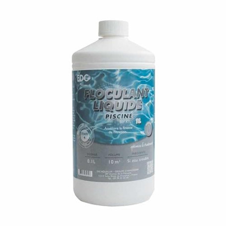 EDENEA - Floculant Clarifiant Piscine Liquide - Spécial Eau Trouble Piscine - 1 Litre - EDG by AQUALUX