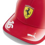 PUMA Scuderia Ferrari 2026 Casquette Enfant Leclerc – Rouge – Taille Unique | Bord courbé avec fixation arrière réglable, Tous l