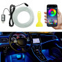 Qasim éclairage intérieur LED pour Voiture Bande Lumineuse LED USB EL 5M/16FT Éclairage d'ambiance décoratif Multicolore pour Ta