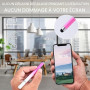Amaxiu Lot de 3 Stylets 2 en 1 pour écrans tactiles avec Disque Transparent et Pointe en Silicone Haute sensibilité Compatible a