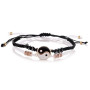通用 Yin Yan Bracelet en corde réglable 2 pièces de bracelets assortis de cordon réglable ajuste la taille du bracelet, fabriqué à