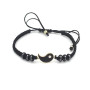 通用 Yin Yan Bracelet en corde réglable 2 pièces de bracelets assortis de cordon réglable ajuste la taille du bracelet, fabriqué à
