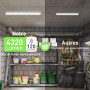 ALUSSO Lot de 2 Réglette LED 120 cm, 4000K IP65 Tubes pour bureau | AC 220-240V,36W 4320LM,Not Dimmable,6 lampes en série,neon l