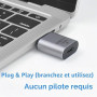 Duttek Adaptateur Femelle USB C vers Mâle USB 10Gbps, Adaptateur USBC vers A OTG Charge Rapide pour iPhone, MacBook, PC, Laptop,