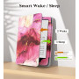 MoKo Étui pour Kindle Paperwhite (12/11e Gén, 2024/2021),Marbre Rose Violet | Compatible avec Kindle Colorsoft Signature Edition