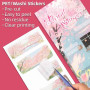 Sakura Lot de 10 feuilles d'autocollants en PET pour scrapbooking et 10 feuilles d'autocollants Washi