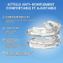 Attelle Anti Ronflement, Réutilisable AntiRonflement Gouttiere Dentaire, Ronflent Snoring Mouth Guard, anti ronflement pour Homm