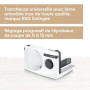 SEVERIN Trancheuse universelle 100 W, Trancheuse électrique pour découpe fine comme épaisse, Trancheuse à jambon, pain, fromage,