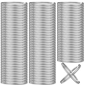 Lot de 200 anneaux porte-clés - Diamètre: 25 mm - Pour porte-clés