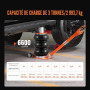 VEVOR Cric Pneumatique 3 tonnes, Cric de Levage Pneumatique avec Colonne Surélevée et Poignée Réglable, Facile à Soulever et Com