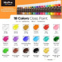 Nicpro 18 couleurs kit de peinture pour vitrail, 30 ml, peinture acrylique imperméable, peinture verre pour créations artistique