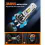 SEALIGHT S2S H7 LED Bulbs, 70,000LM Super Brighter, 6500K Pure White Ampoule H7 Bulbs with 15000rpm Cooling Fan, 70K+ Hours Life