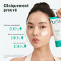 PURITO Panthenol 10% Cream pour peaux sensibles, 100 ml | Réparation de la barrière cutanée, soin visage, peaux à imperfections,