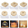 6 Pièces Socle Lumineux Led En Bois, Base Led Lumineuse Support LED, Base D'affichage Lumineuse avec Interrupteur USB, Socles LE