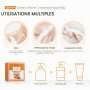 QUIYUM Savon Solide Curcuma & Vitamine C Lot de 5 | Coffret Soin | Éclat & Anti-taches | Nettoyant Anti-imperfections Peau Grass