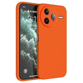 Topme Coque pour POCO F7 Ultra (6.67" inches) Etui Housse, Protecteur de Peau en Silicone TPU - Orange