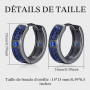 Boucles d'oreilles pour hommes Créoles Viking Hommes Noir Celtes Viking Bijoux d'oreilles Bijoux nordiques pour femmes