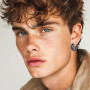 Boucles d'oreilles pour hommes Créoles Viking Hommes Noir Celtes Viking Bijoux d'oreilles Bijoux nordiques pour femmes