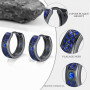 Boucles d'oreilles pour hommes Créoles Viking Hommes Noir Celtes Viking Bijoux d'oreilles Bijoux nordiques pour femmes