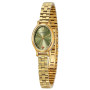 BERNY Montres en Or pour Femme Montre Ovale Vintage Mouvement Quartz Montre Bracelet Mode pour Femmes