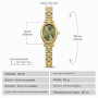 BERNY Montres en Or pour Femme Montre Ovale Vintage Mouvement Quartz Montre Bracelet Mode pour Femmes