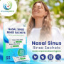 PLUSQMED Boîte de 55 sachets de sel de rinçage nasal de 2,7 g, sel de pot Neti, sel d'irrigation nasale, soulagement des sinus,