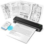 ETIKEZ D90E Imprimante Thermique A4 Portable sans Encre, Noir | Imprimante thermique A4 portable, 203 DPI, Compatible iOS/Androi