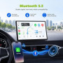 LAMTTO Écran CarPlay 9 Pouces avec CarPlay sans Fil & Android Auto | Autoradio Portable sans Fil avec Écran Tactile IPS,MirrorLi