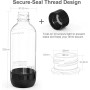 Mycket 2 Bouteilles pour Machine à Soda, bouteilles d'eau gazéifiante en PET sans BPA réutilisables et rechargeable pour machine