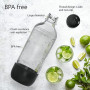 Mycket 2 Bouteilles pour Machine à Soda, bouteilles d'eau gazéifiante en PET sans BPA réutilisables et rechargeable pour machine
