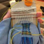 Alnicov Mini métier à Tisser de réparation pour débutants, Outil de Bricolage pour Tricoter Rapidement, réparer des Jeans, des C