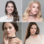 ASTER 15 Pièces Choker Gothic Set Black Collier Femme Fantaisie Choker Ladies Teen Girls Gothic Collar Lace Ras de Cou Femme D'H