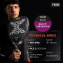 NOX AT10 Genius Attack 18K Alum 2026 Raquette de Padel Professionnelle, Carbone 18 K aluminisé, Puissance maximale et Performanc