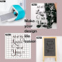 BOUFEIDA Smart Vinyl Permanent pour Cri-cut Joy, 14 x200+200cm Noir + Blanc | Vinyle Adhésif, Film de Traceur en Vinyle pour Sil