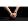 10:10 Bracelet avec pierres d'Aventurine naturelle diamètre 6 mm, perles diamantées en acier inoxydable hypoallergénique, bracel