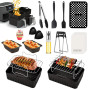 21PCS Accessoires Air Fryer, Accessoires pour Ninja Foodi Dual AF400EU AF300EU SL400EUCP Double Stack XL, Moule Silicone Air Fry