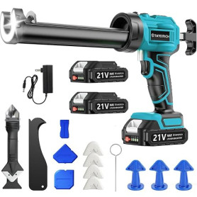 Pistolet à Cartouche Electrique Compatible avec Makita Batteries 18V sans Fil avec 2 x 2000 mAh Batteries, Pistolet Silicone Éle