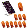 LIGHTWORLD24 Lot de 10 ampoules de clignotant WY21W T20 12V Orange Jaune Base en verre W3X16D Ampoule 21W Ampoule clignotant Amp