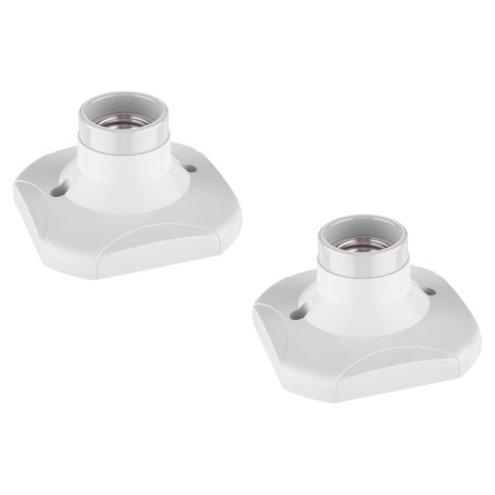 ledscom.de 2 plafonniers/douilles ELEKTRA, blancs, 1x E27 max. 60 W