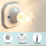 ledscom.de 2 plafonniers/douilles ELEKTRA, blancs, 1x E27 max. 60 W